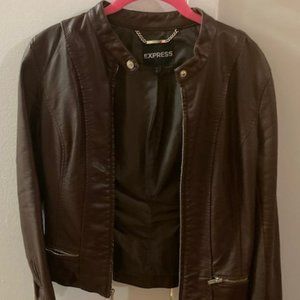 Express Brown Leather Jacket